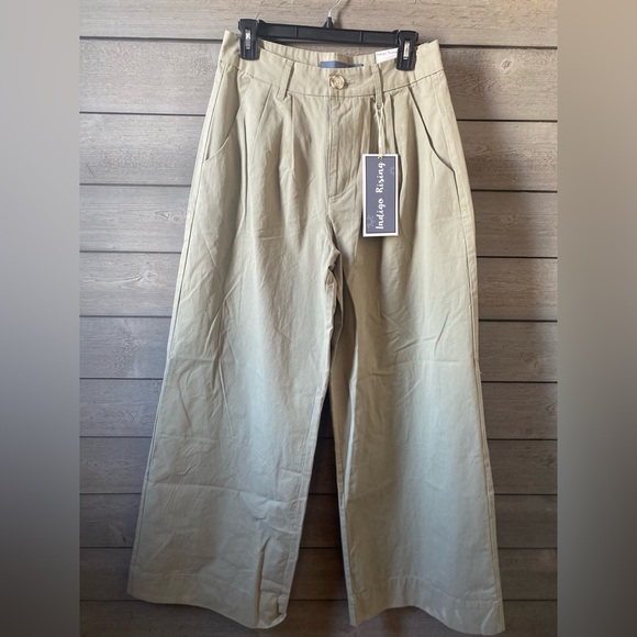 Indigo Rising Pants - NWT Indigo Rising Wide Leg Khaki